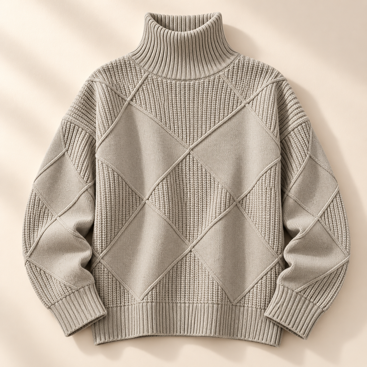 Unisex Harper Lattice Knit Turtleneck Sweater