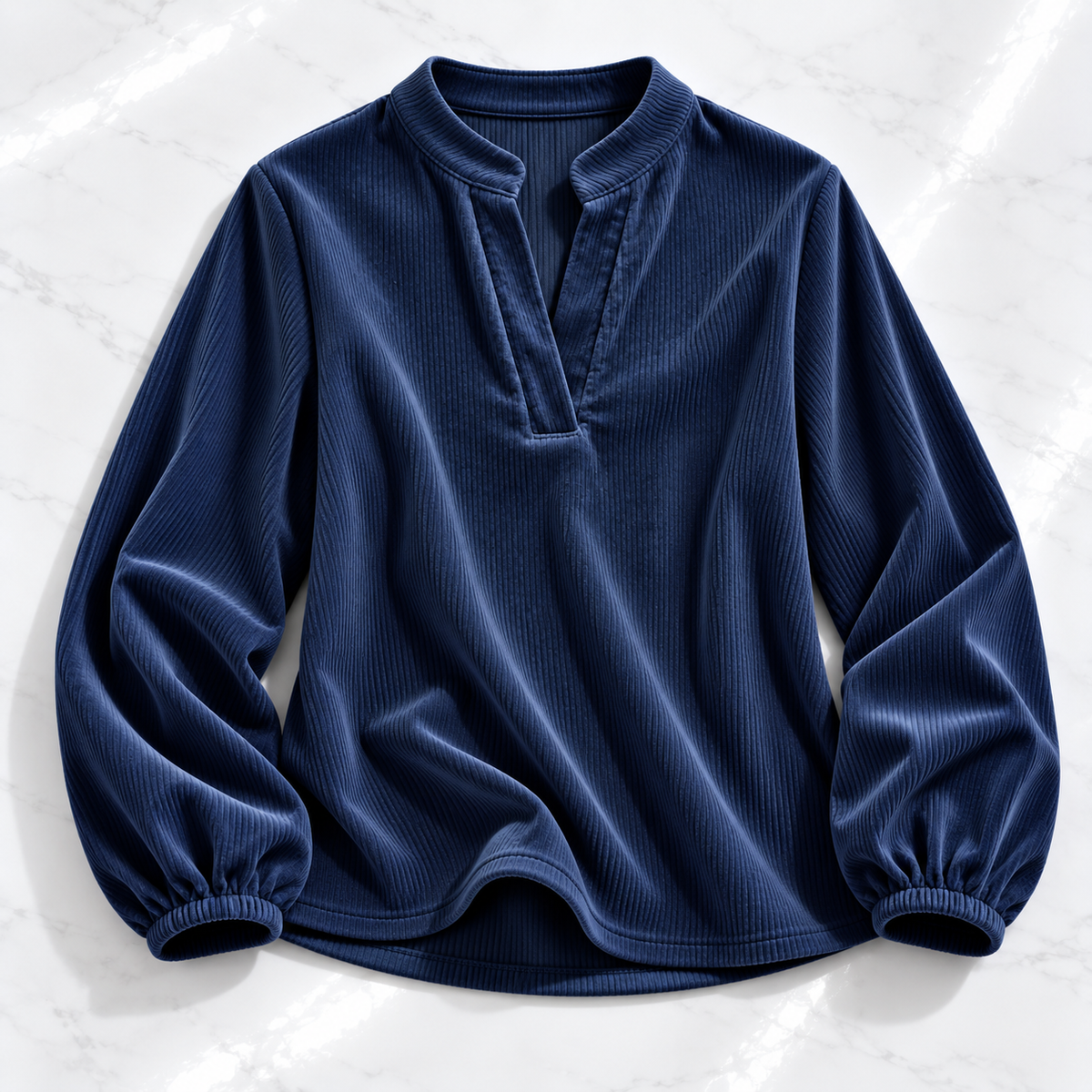 Unisex Margot Notch Neckline Blouse Corduroy