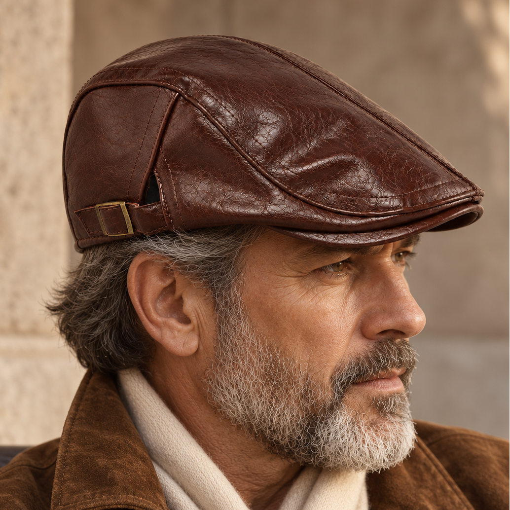 Men's Raybourne Leather Driving Cap