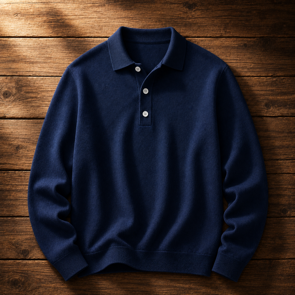 Unisex Grayson Polo Long-Sleeve Knit