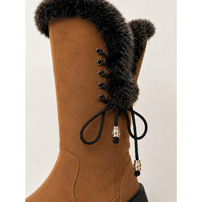 Harper & Wells Women's Adriana Fur-Trimmed Knee Boots
