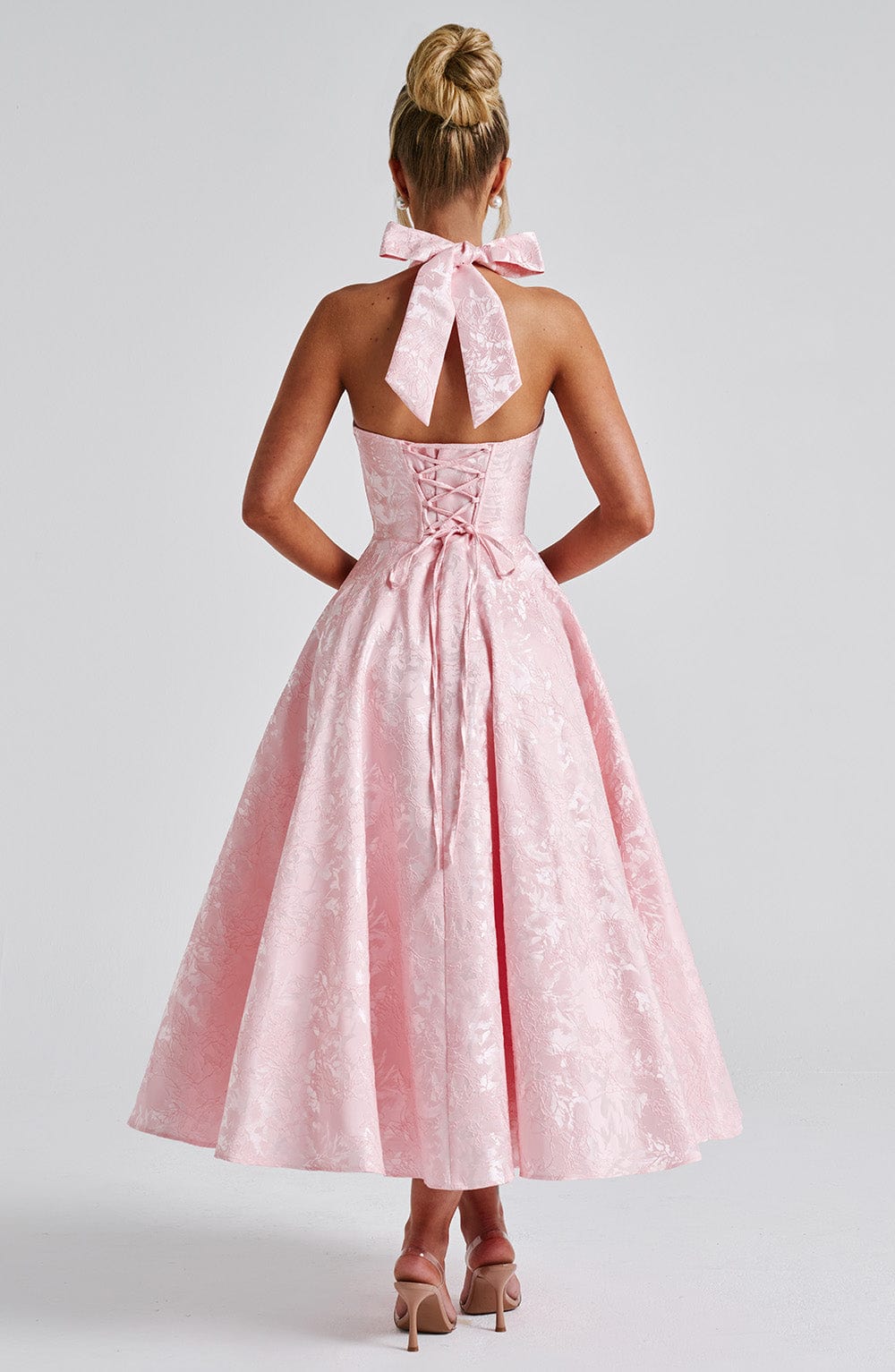 The Hills Nashville Kimberly Halter Midi Dress Wedding Guest