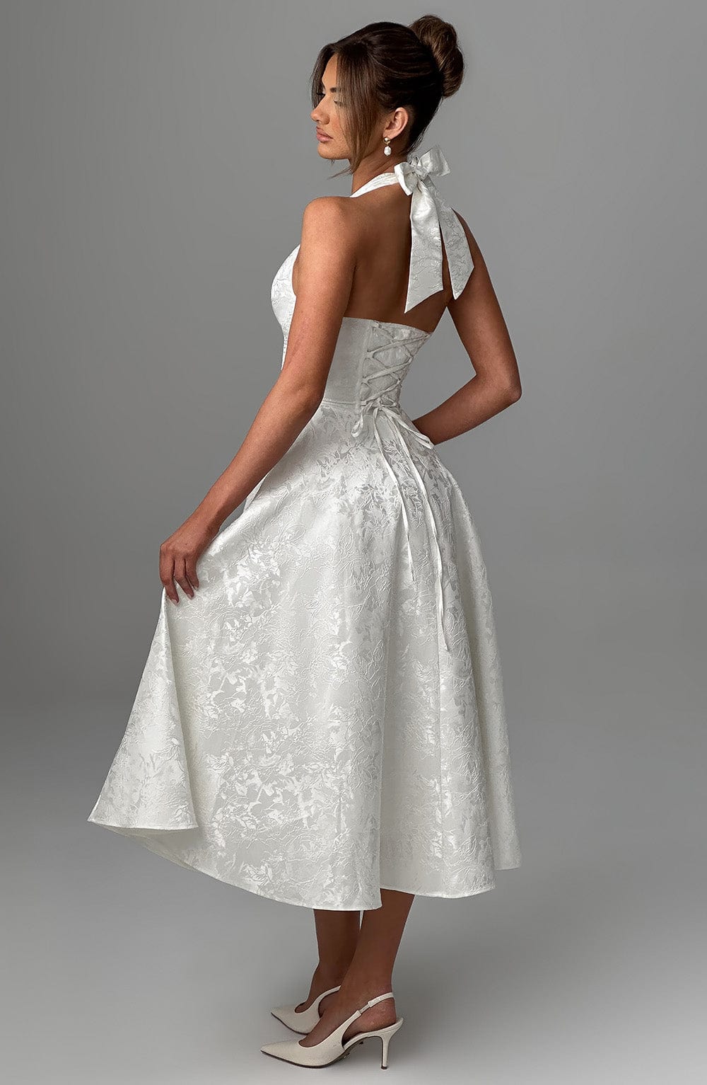 The Hills Nashville Kimberly Halter Midi Dress Wedding Guest