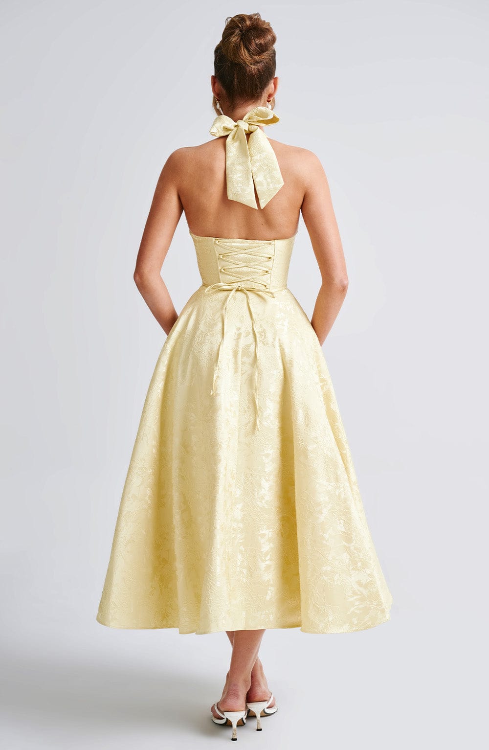 The Hills Nashville Kimberly Halter Midi Dress Wedding Guest