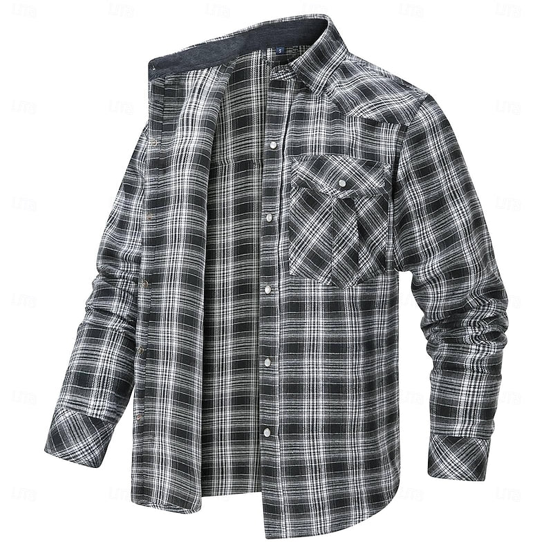 Harper & Wells Men's Rory Rugged Plaid Overshirt