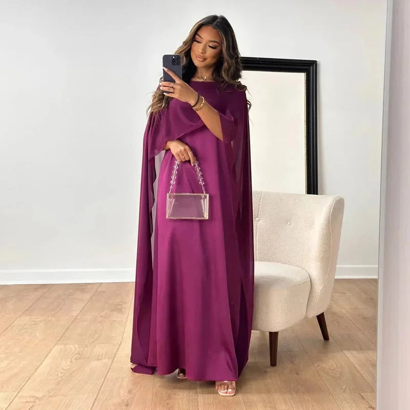 Lily Women's Cape Maxi Dress Wedding Guest Formal Gown
