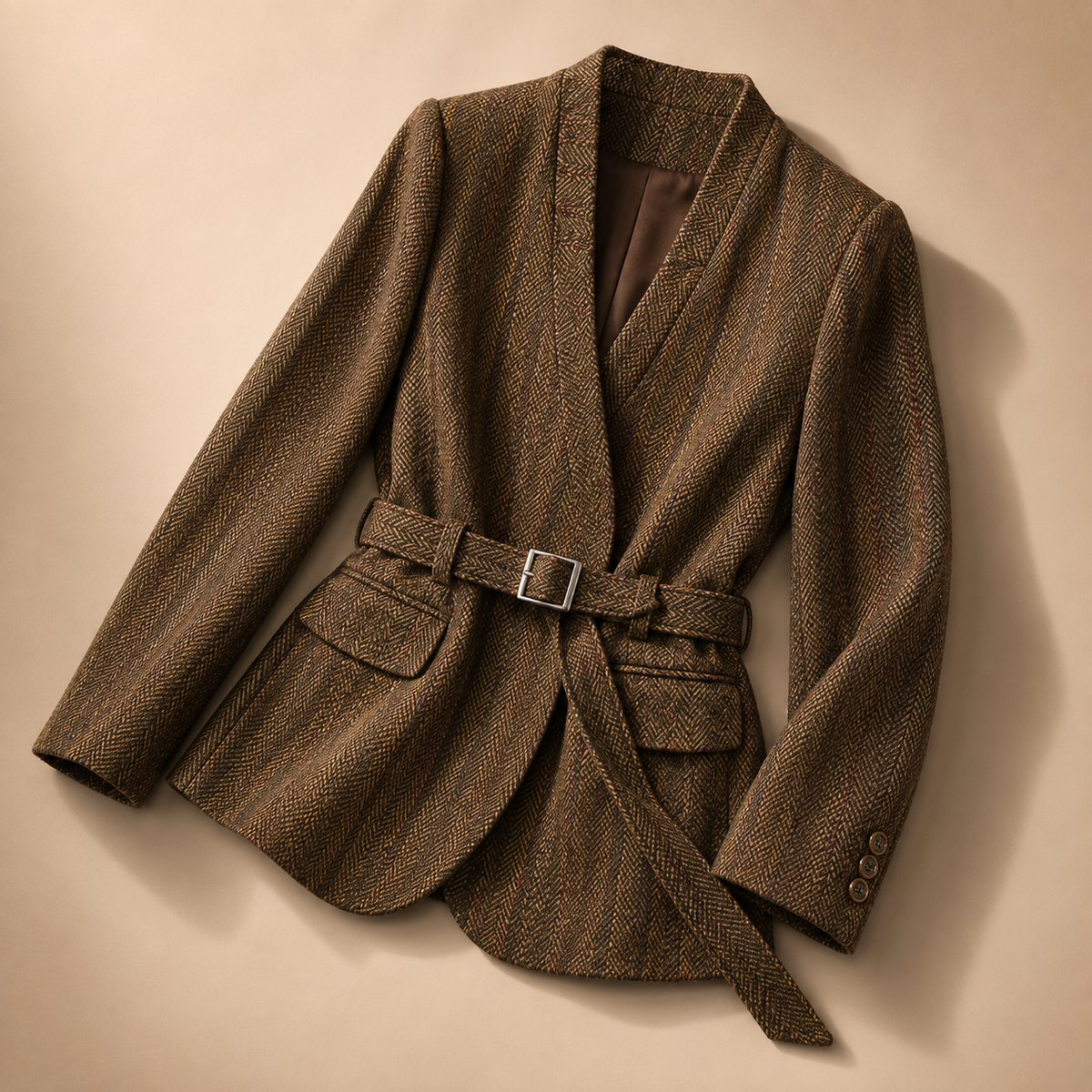 Unisex Sutton Belted Jacket Wool Blend