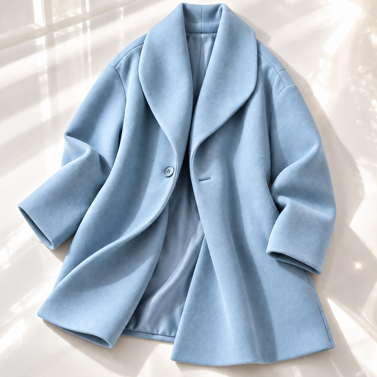Unisex Helena Swing Coat Shawl Collar