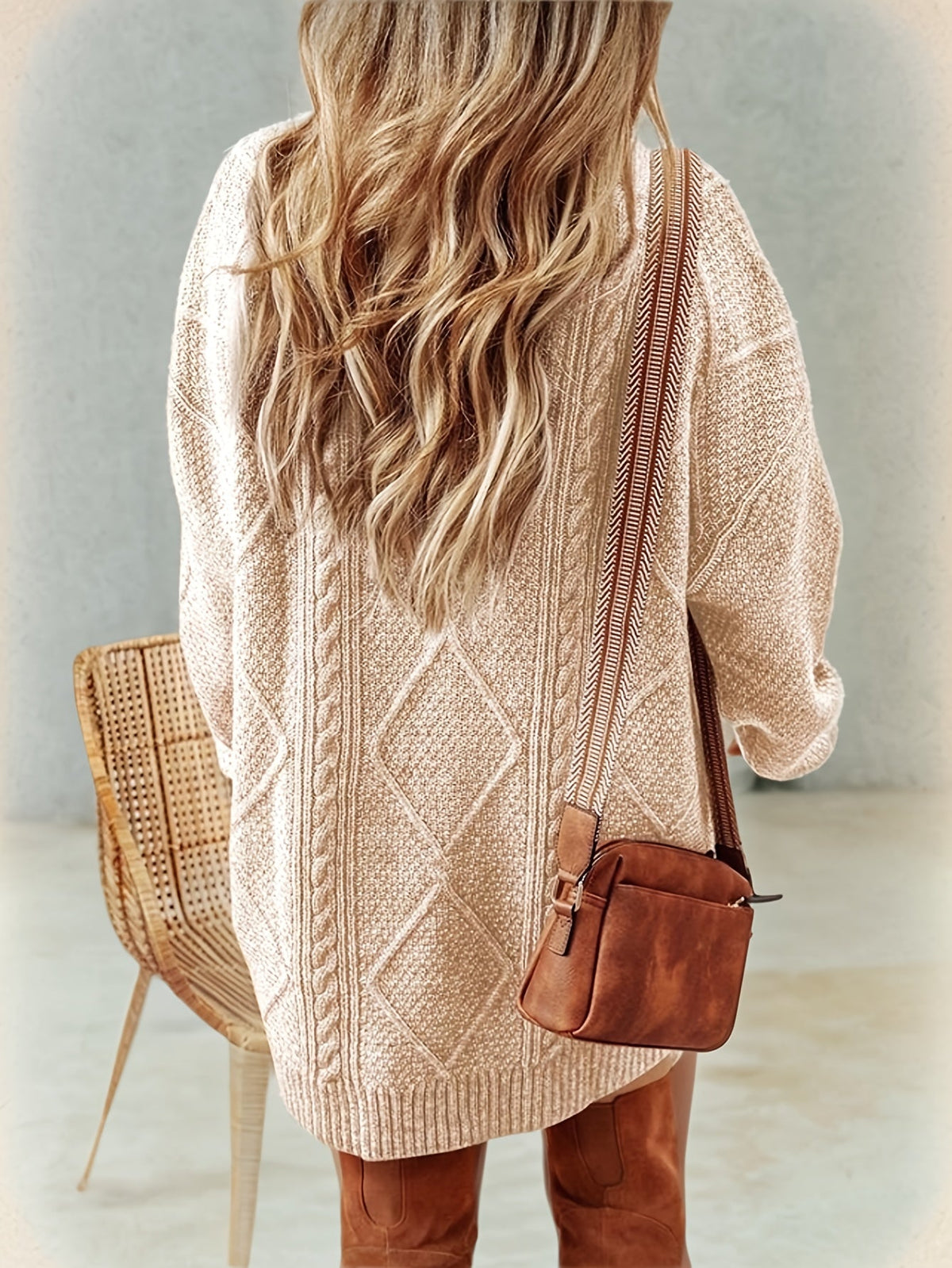 Women's Helene Cable-Textured Sweater Dress