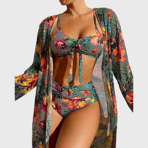 Abigail Women's Tropical Print Two-Piece Bikini Swimsuit Set
