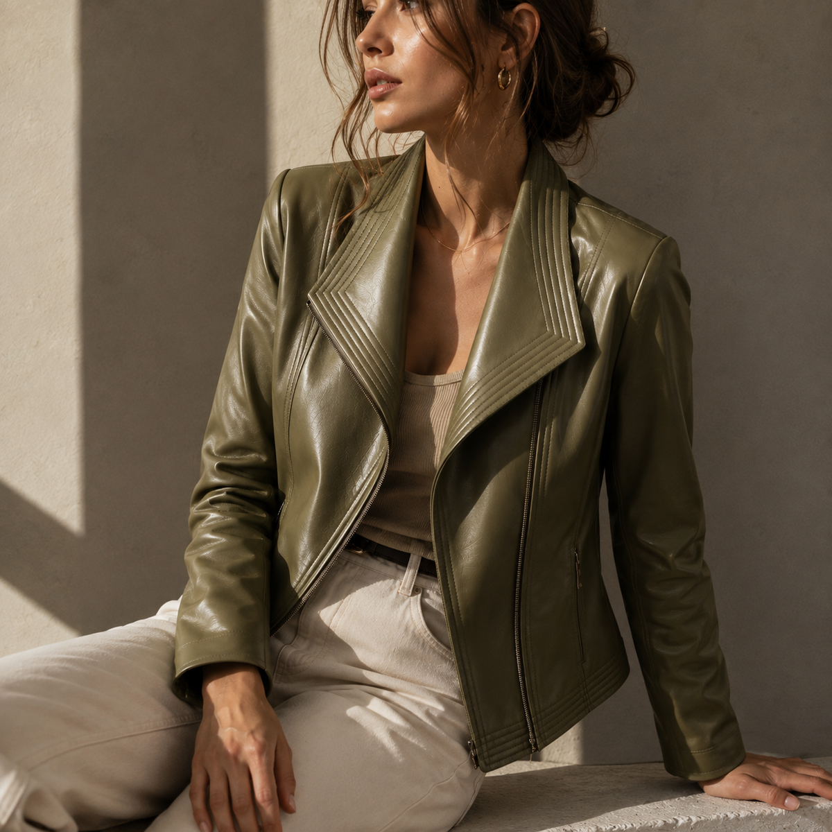 Unisex Francesca Leather Jacket Sheepskin