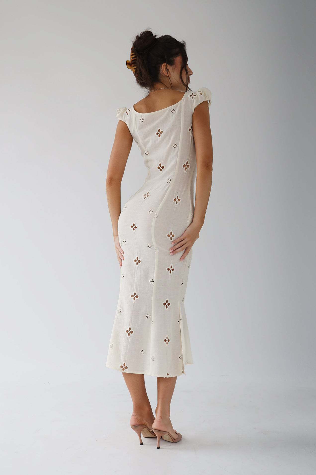 The Hills Nashville Brooklyn Fitted Mermaid Wedding Guest Dress White