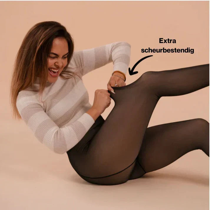Haven Beck Women's Eleonora Plush Lined Leggings Sheer Look