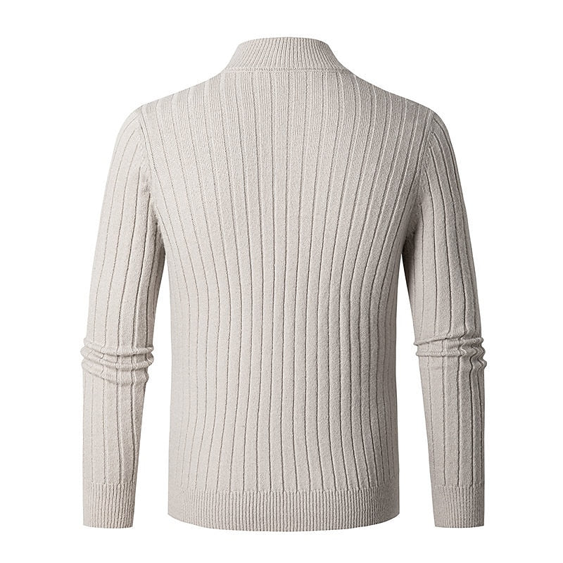Harper & Wells Men's Gavin Ribbed Quarter-Zip Sweater