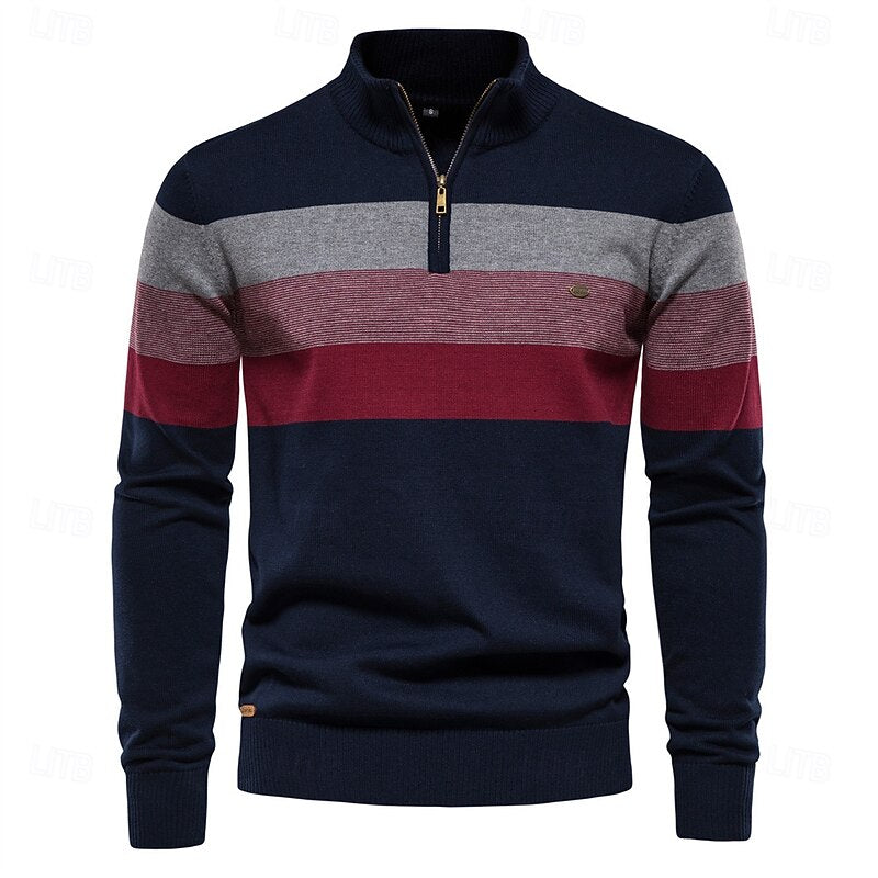 Haven Beck Men's Gerald Quarter Zip Knit Sweater