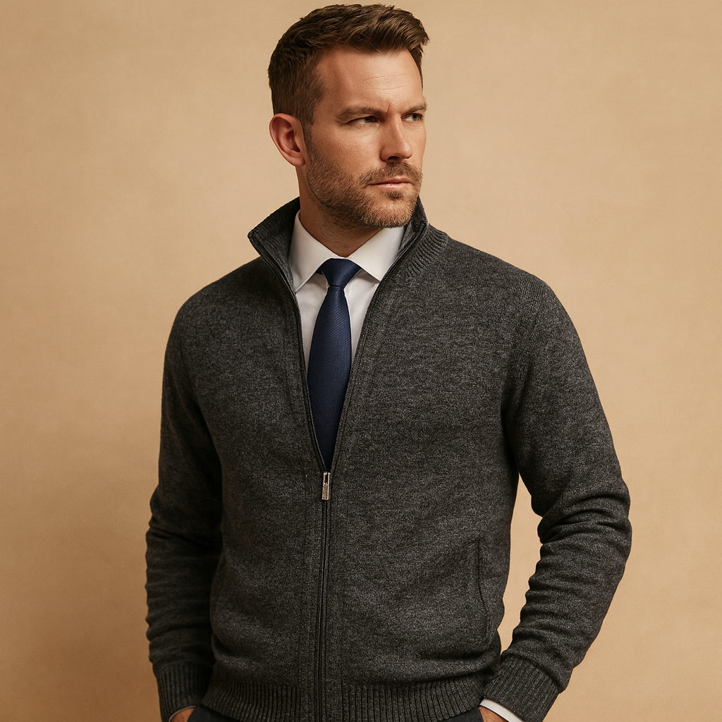 Men's Nathan Zip-Up Cardigan Sweater