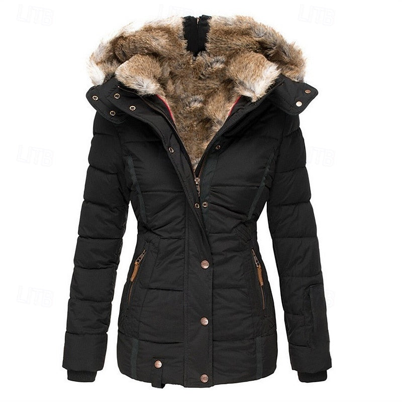 Harper & Wells Women's Gloria Fur-Trimmed Hooded Winter Jacket