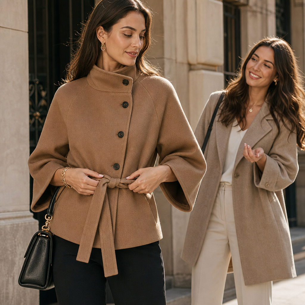 Women's Velora Asymmetrical Belted High-Neck Jacket