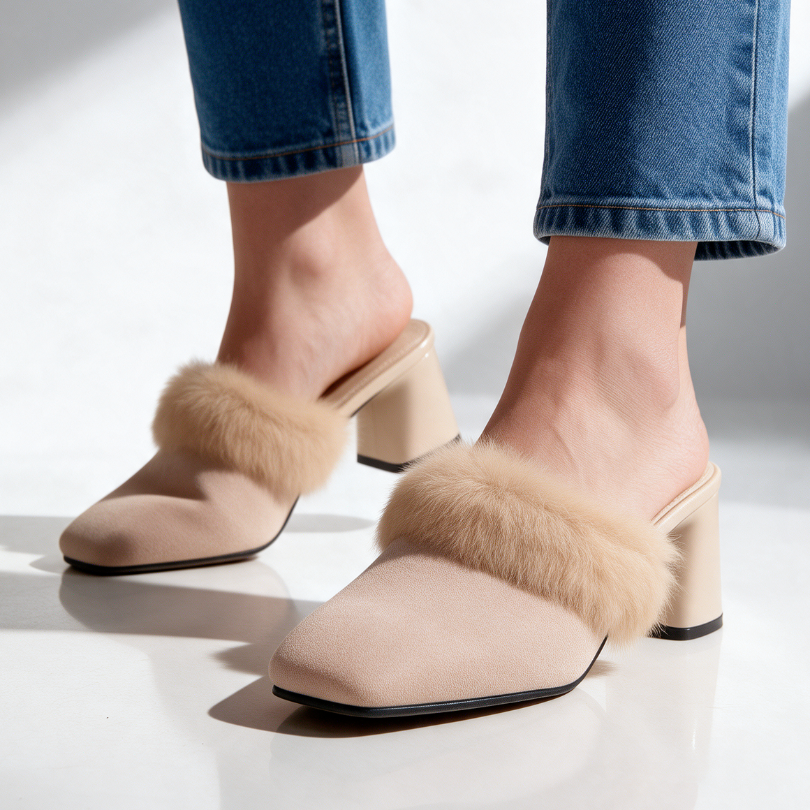 Women's Odette Fur Mules