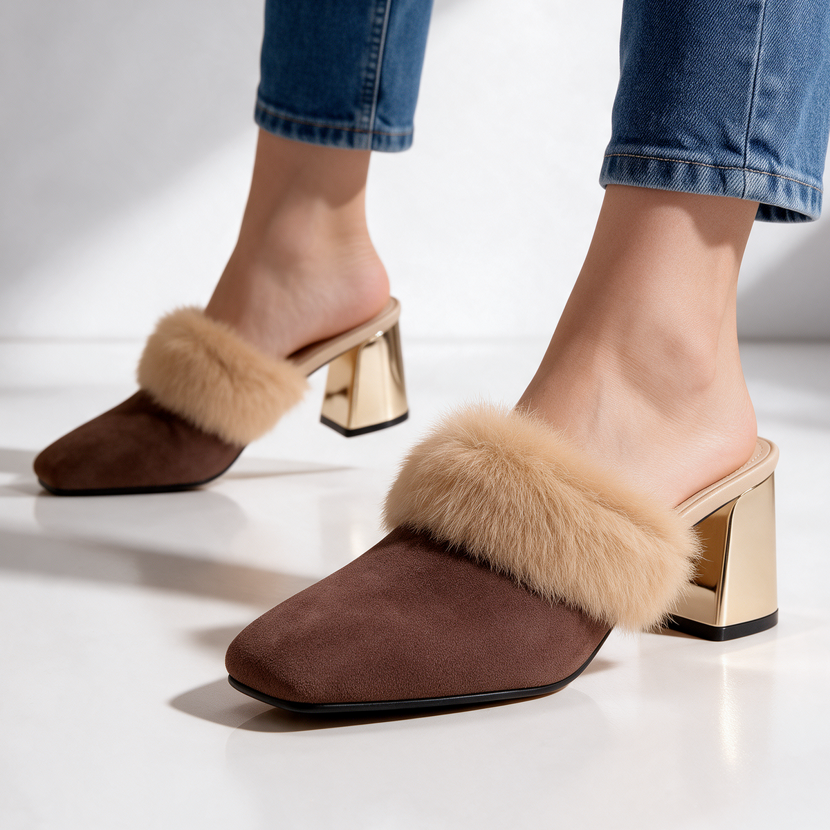 Women's Odette Fur Mules