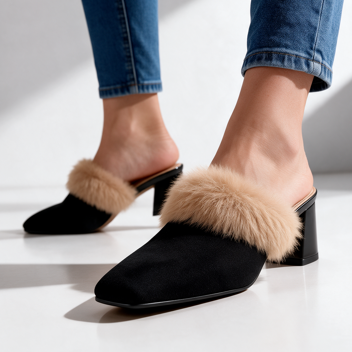 Women's Odette Fur Mules