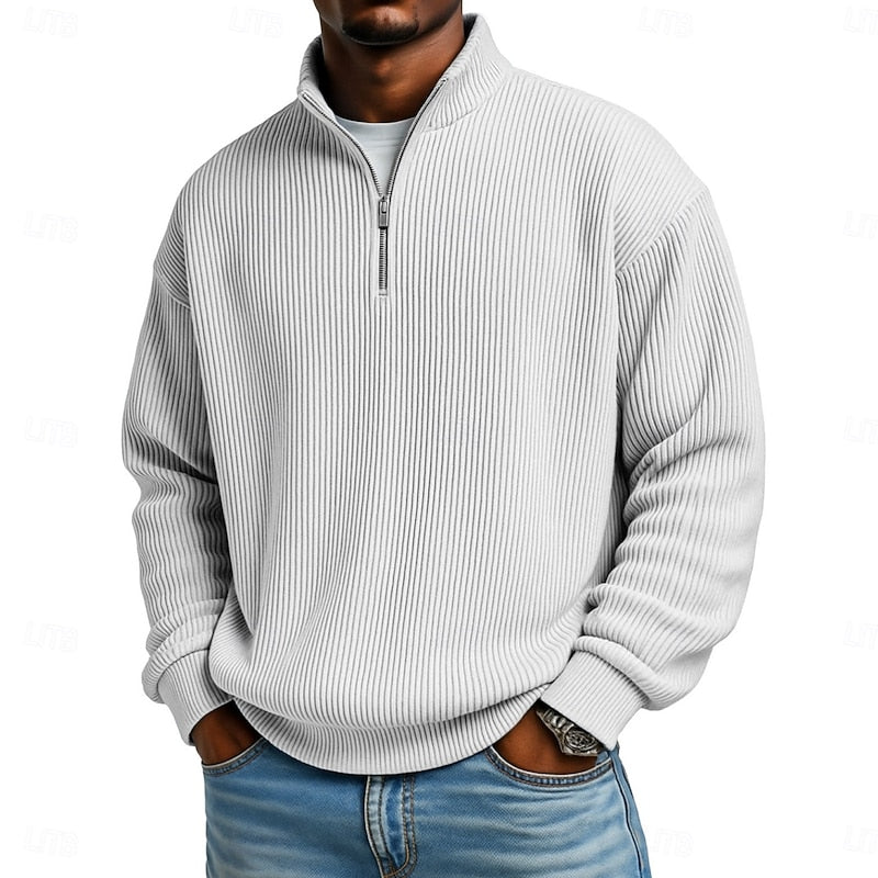 Men's Harlan Ribbed Quarter-Zip Pullover
