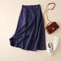 Haven Beck Melissa A-Line Linen Skirt Mid-Calf Wrap