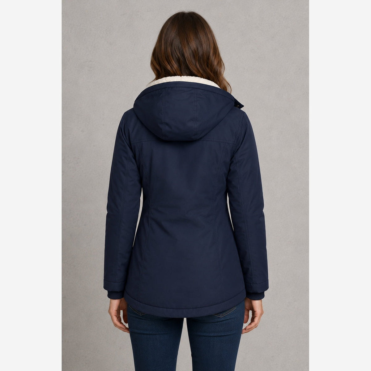 Women's Longline Waterproof Hooded Fleece Lined Coat