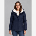 Women's Longline Waterproof Hooded Fleece Lined Coat