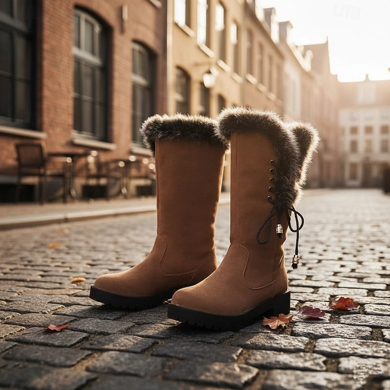 Harper & Wells Women's Adriana Fur-Trimmed Knee Boots