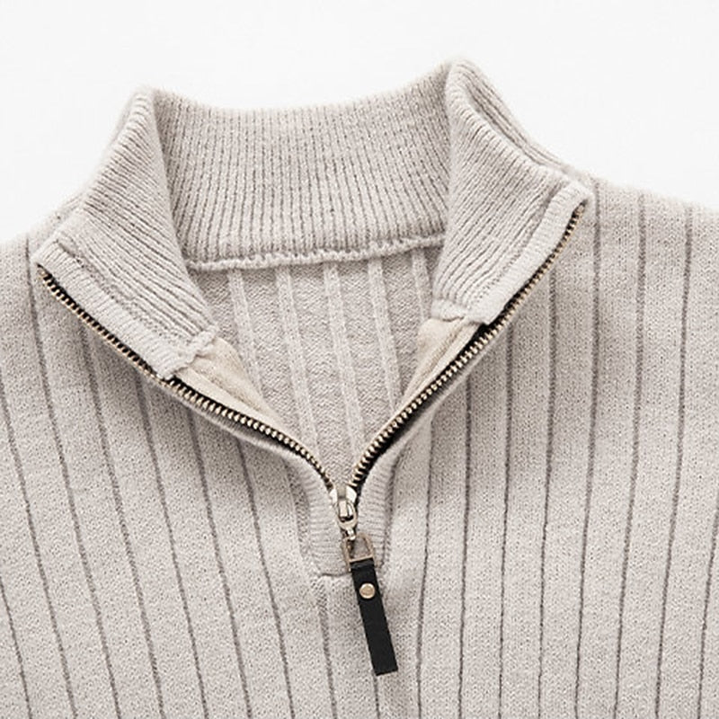 Harper & Wells Men's Gavin Ribbed Quarter-Zip Sweater