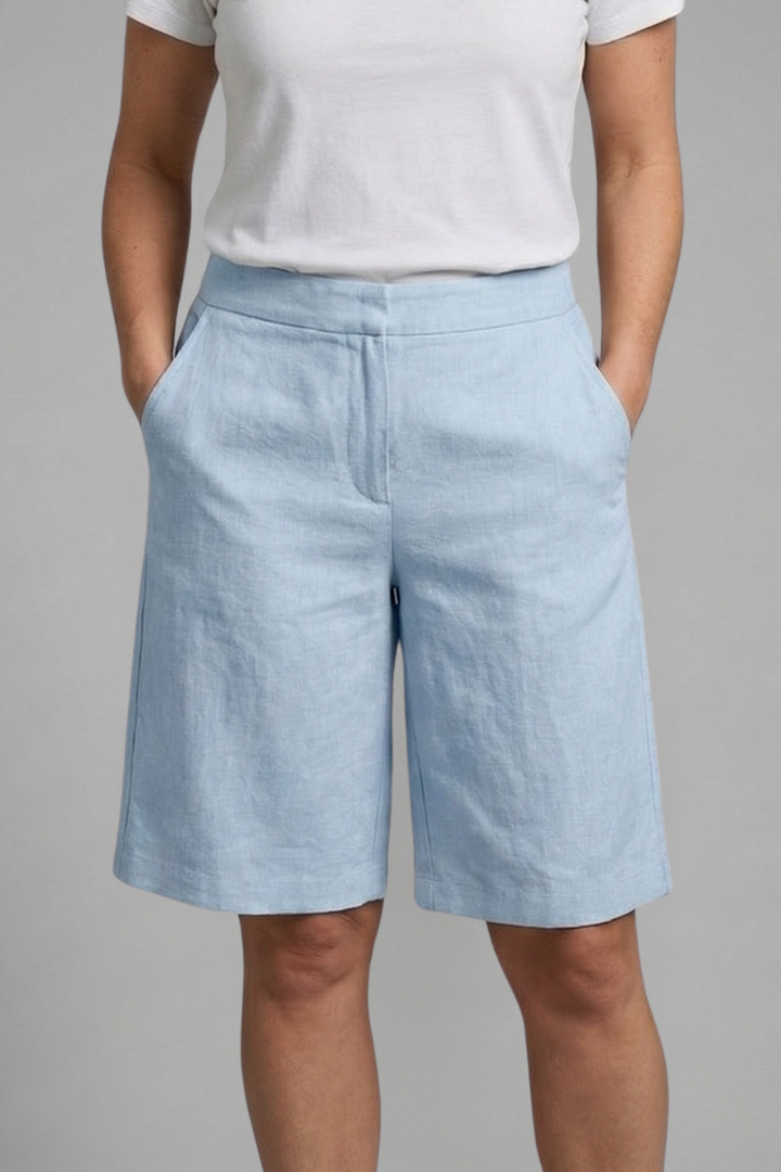 Mayberry Octavia Women's High Waisted Knee Length Casual Shorts