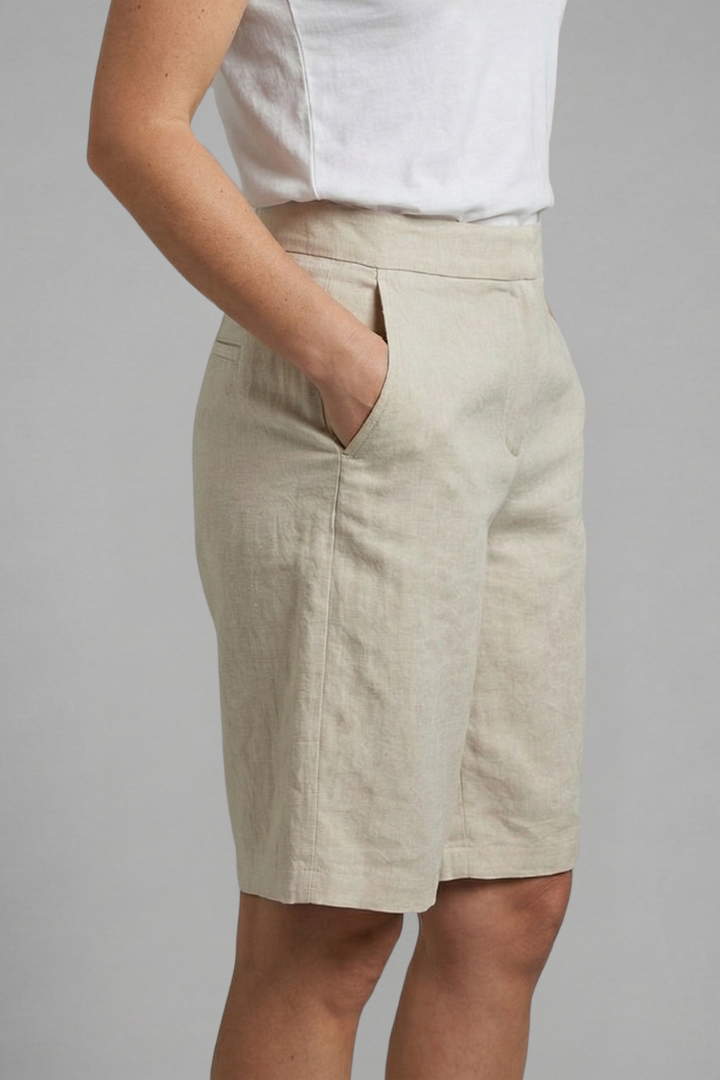 Mayberry Octavia Women's High Waisted Knee Length Casual Shorts