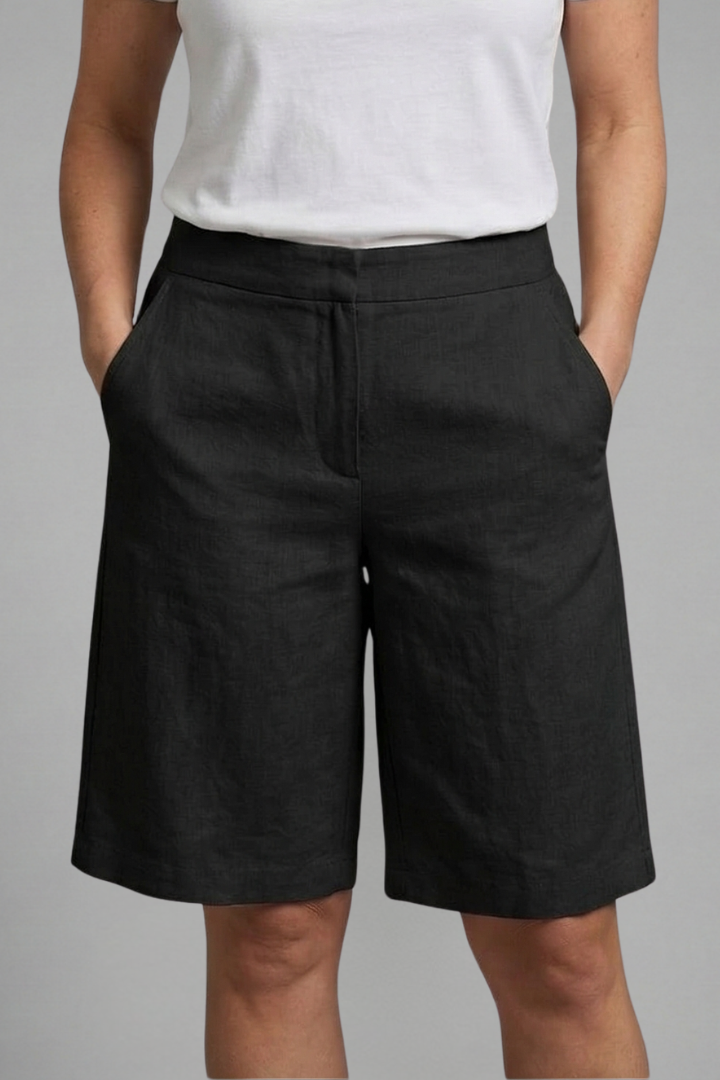 Mayberry Octavia Women's High Waisted Knee Length Casual Shorts