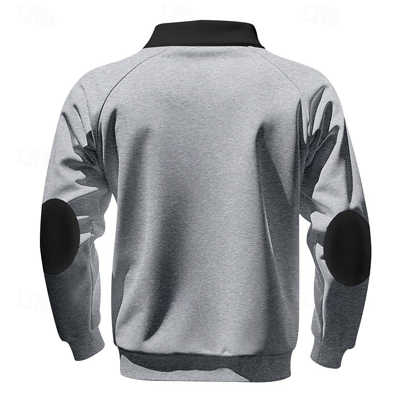 Harper & Wells Men's Keith Quarter Zip Colour Block Pullover