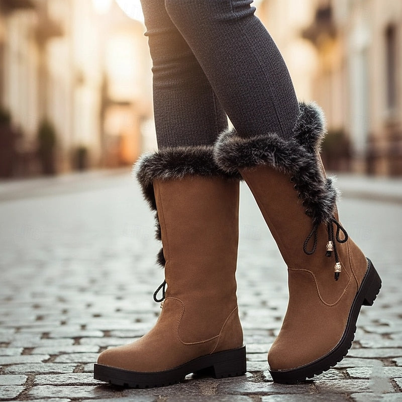 Harper & Wells Women's Adriana Fur-Trimmed Knee Boots