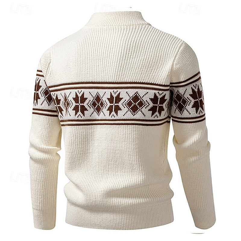 Haven Beck Men's Byron Fair Isle Zip Cardigan