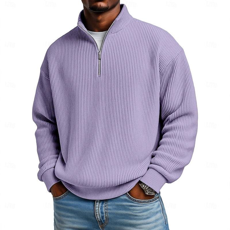 Men's Harlan Ribbed Quarter-Zip Pullover