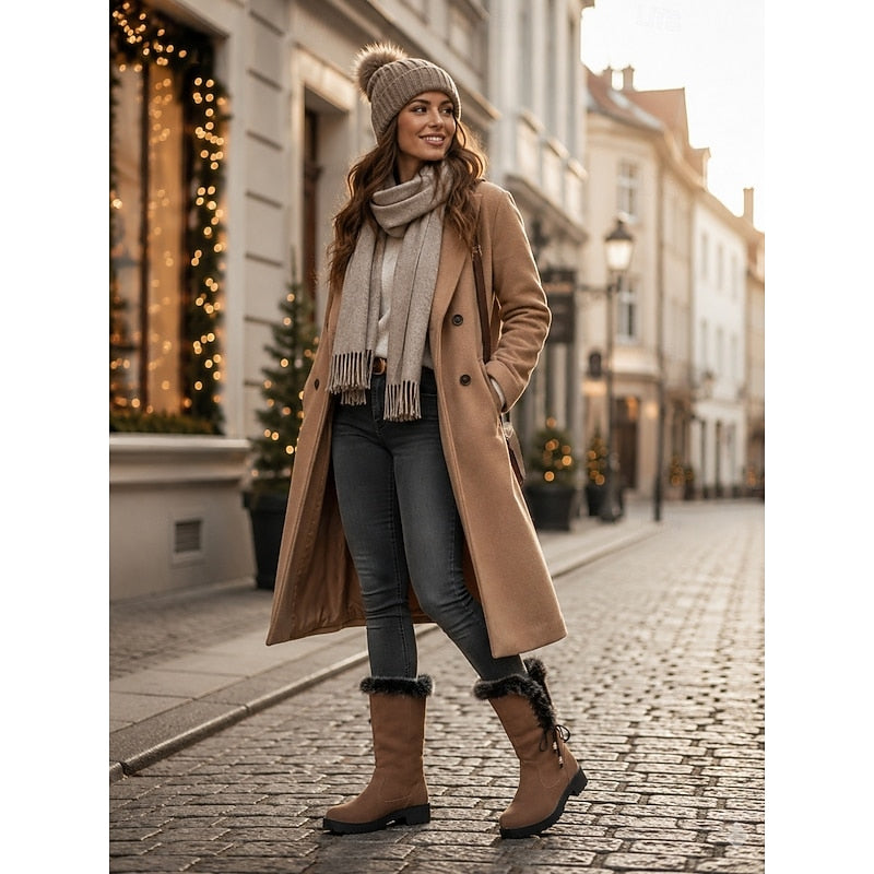 Harper & Wells Women's Adriana Fur-Trimmed Knee Boots