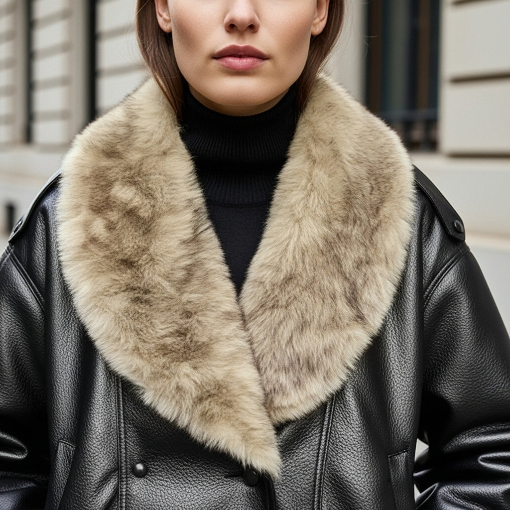 Haven Beck Women's Soerana Faux Leather Winter Jacket