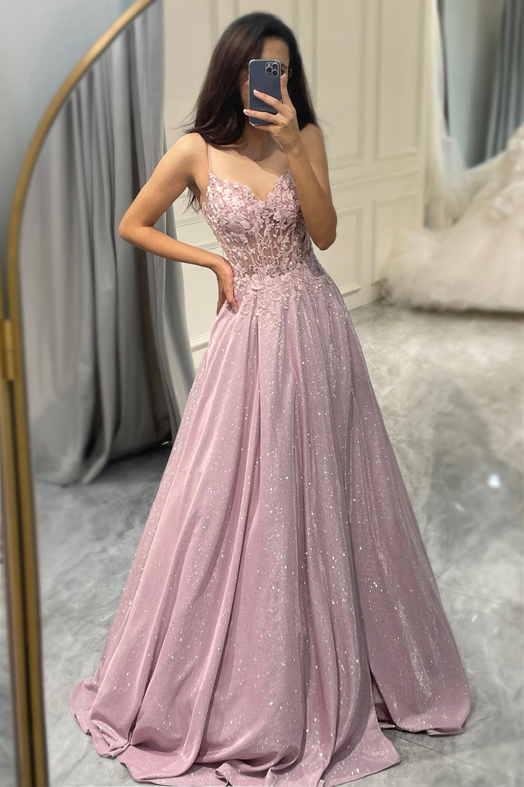 The Hills Nashville Jessica Wedding Guest Embellished Maxi Dress Light Pink