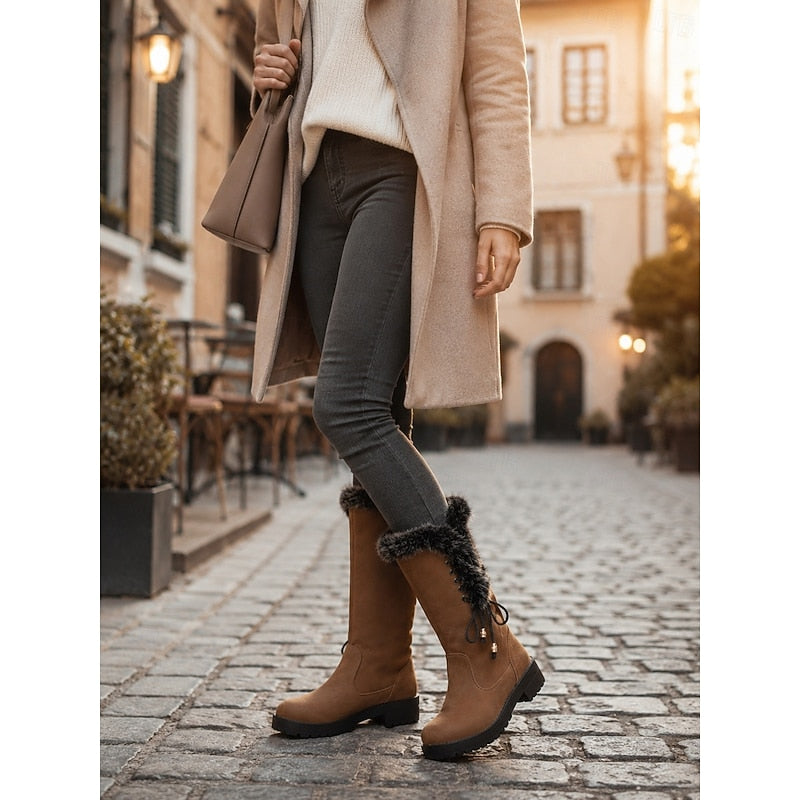 Harper & Wells Women's Adriana Fur-Trimmed Knee Boots
