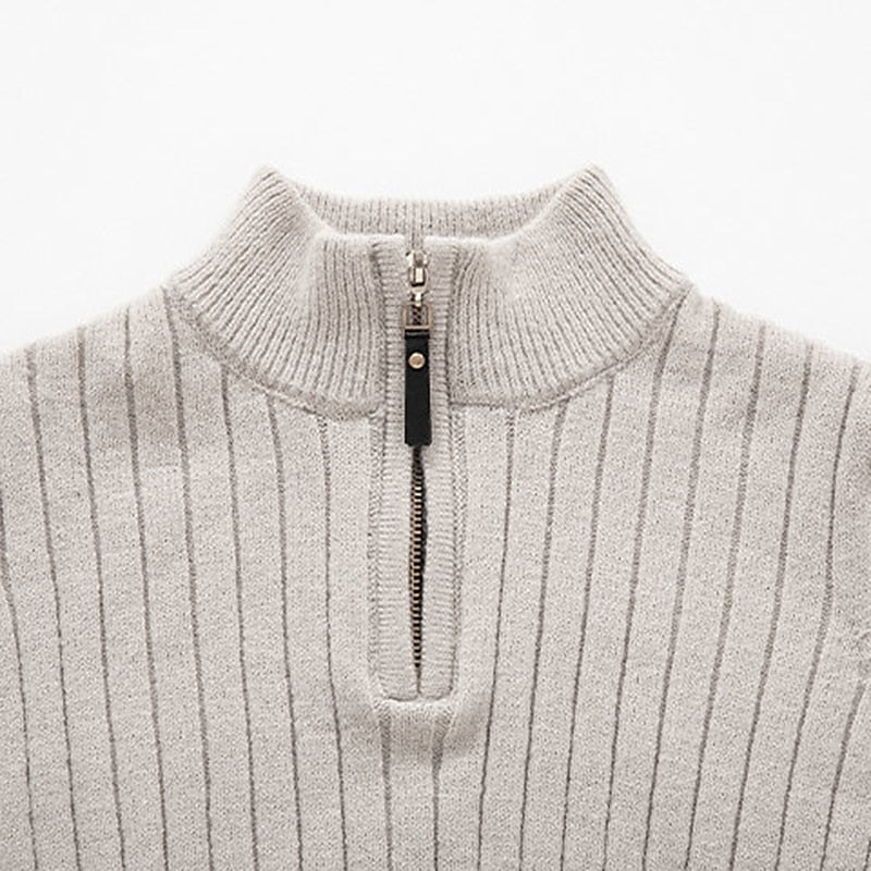Harper & Wells Men's Gavin Ribbed Quarter-Zip Sweater