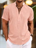 James New York Landon Men's Short Sleeve Henley Shirt