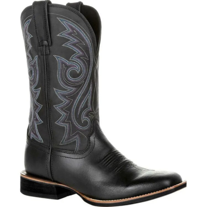Men's Western Cowboy Boots Embroidered Shaft