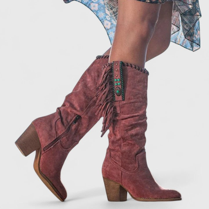 Women's Structured Suede Cowboy Boot