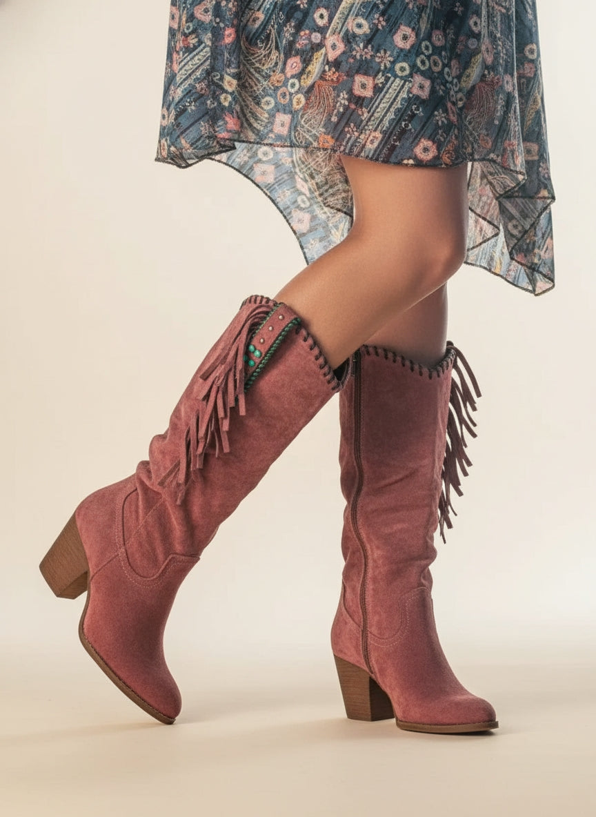 Women's Structured Suede Cowboy Boot