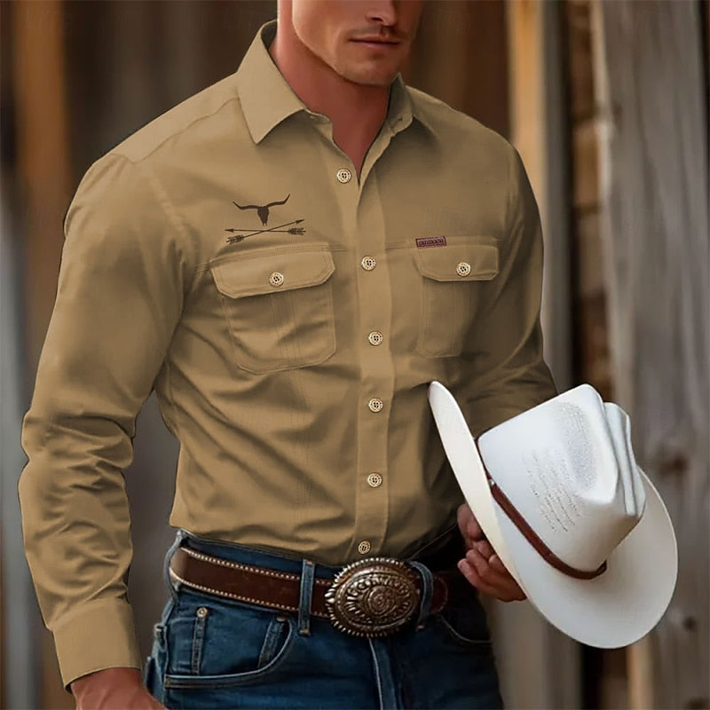 Harper & Wells Men's Clayton Classic Western Long-Sleeve Shirt