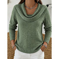 Women's Isadora Cowl-Neck Ribbed Top
