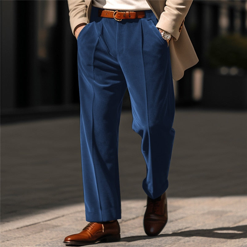 Harper & Wells Men's Rupert Tailored Straight-Leg Trousers